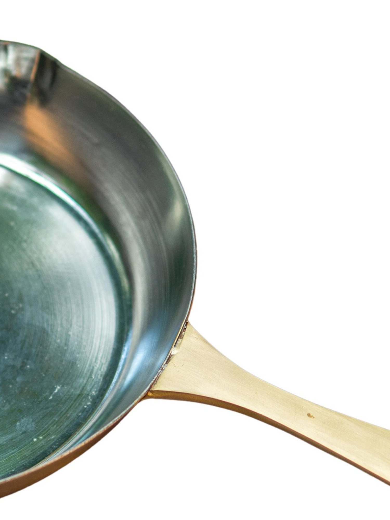 Ambi Pure Brass Fry Pan With Heavy Base - 10 Inches Diameter