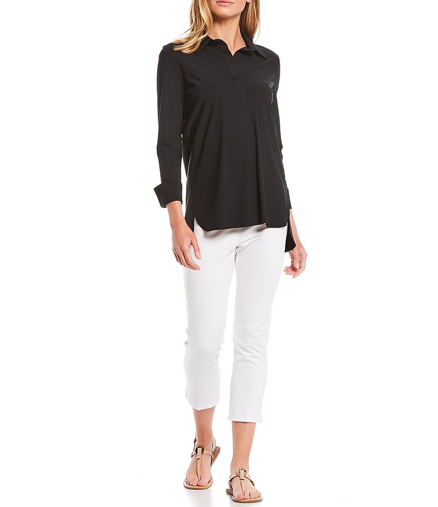 Jude Connally Hadley Roll-Tab Sleeve Point Collar Tunic