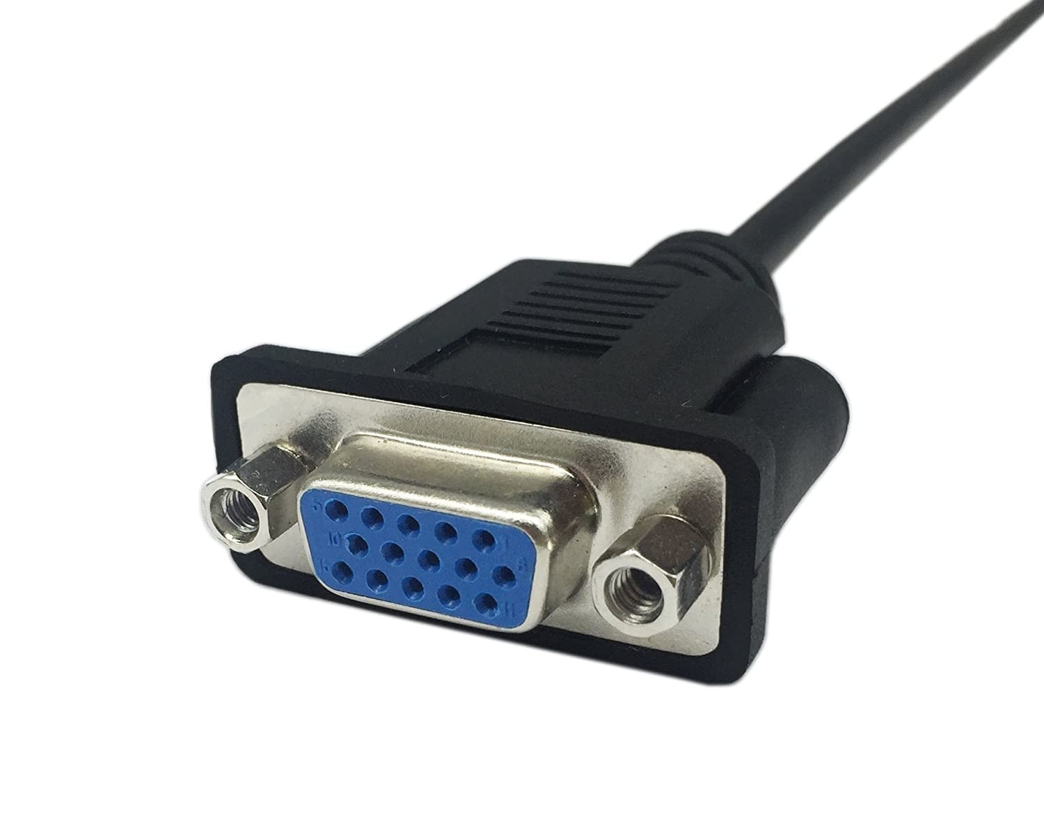 CERRXIAN 1ft VGA SVGA 15 Pin HD15 Female to Female Gender Changer Adapter Extension Video Monitor Cable for PC Laptop TV Porjectorff