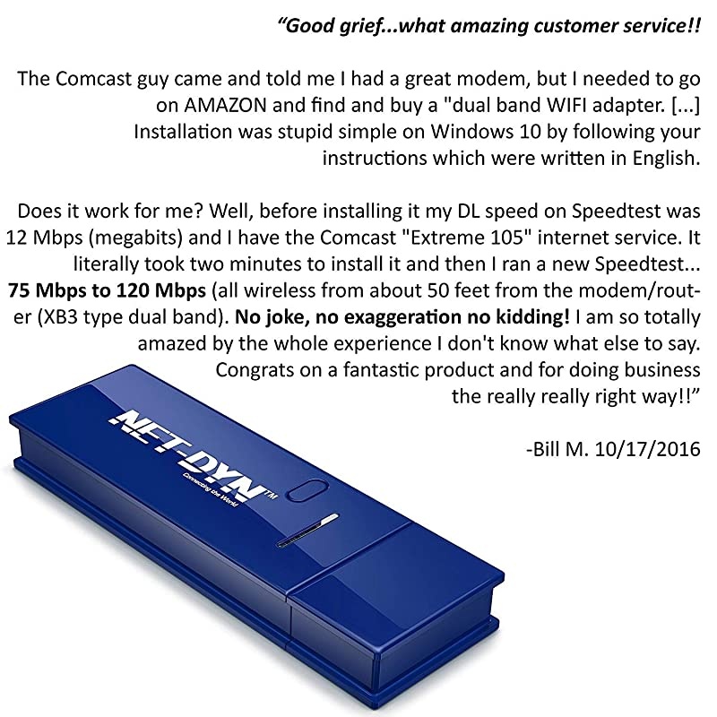 USB Wireless WiFi Adapter,AC1200 Dual Band, 5GHz and 2.4GHZ (867Mbps/300Mbps), Super Strength So You Can Say Bye to Buffering, for PC or Mac, for Desktop or Laptop