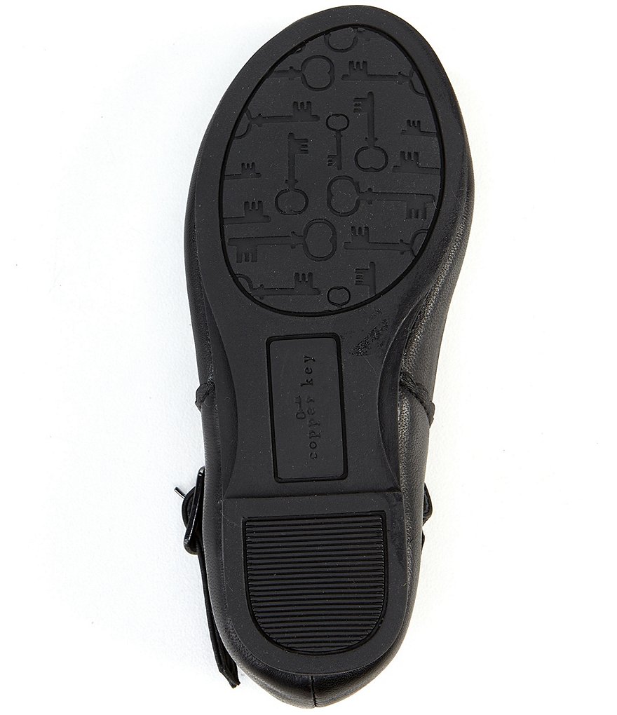 Copper Key Girls' Quetee Scalloped Leather Mary Jane Flats (Infant)