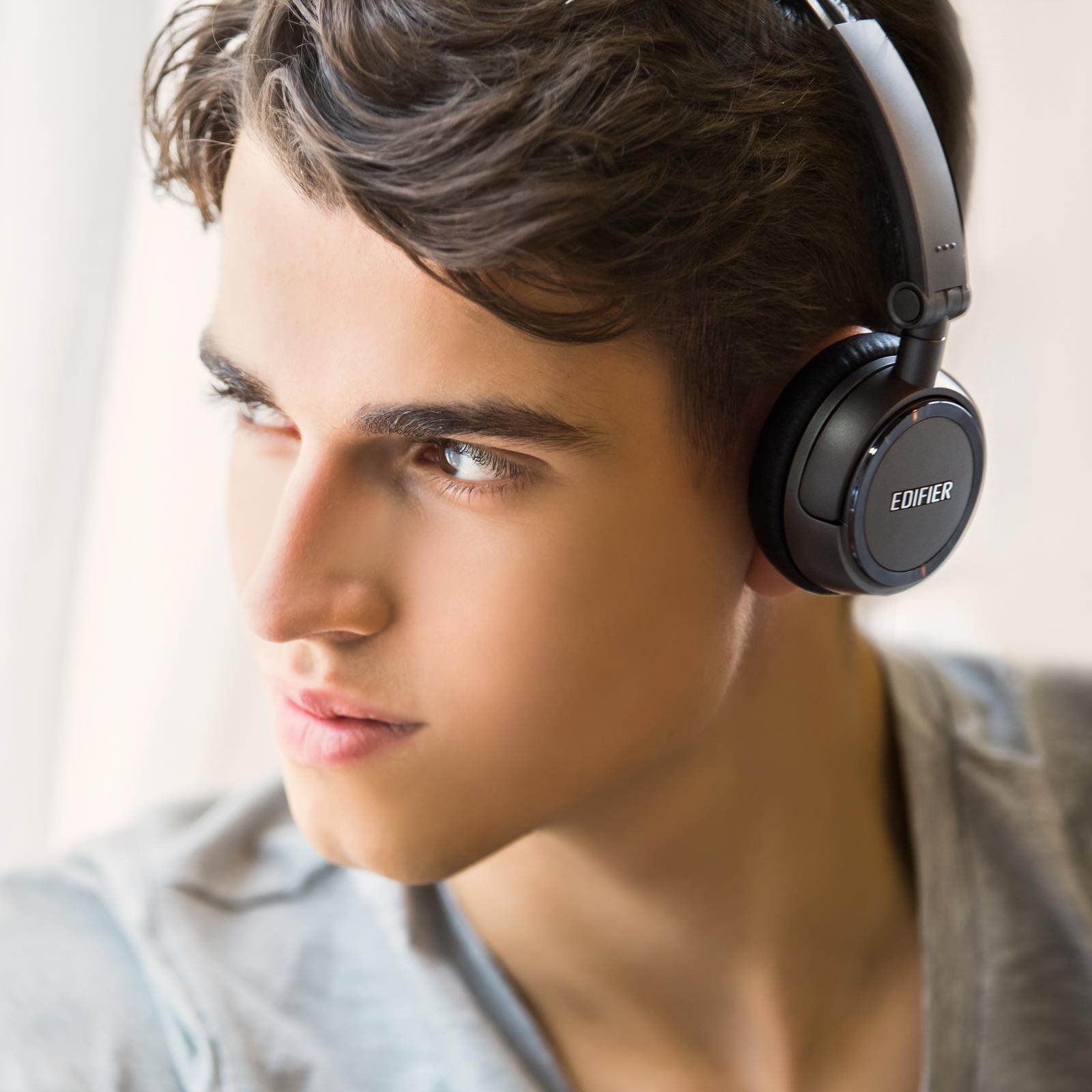 Edifier W675BT On-ear Bluetooth v4.1 Headphones Foldable with NFC Connect 40mm Drivers - Grey