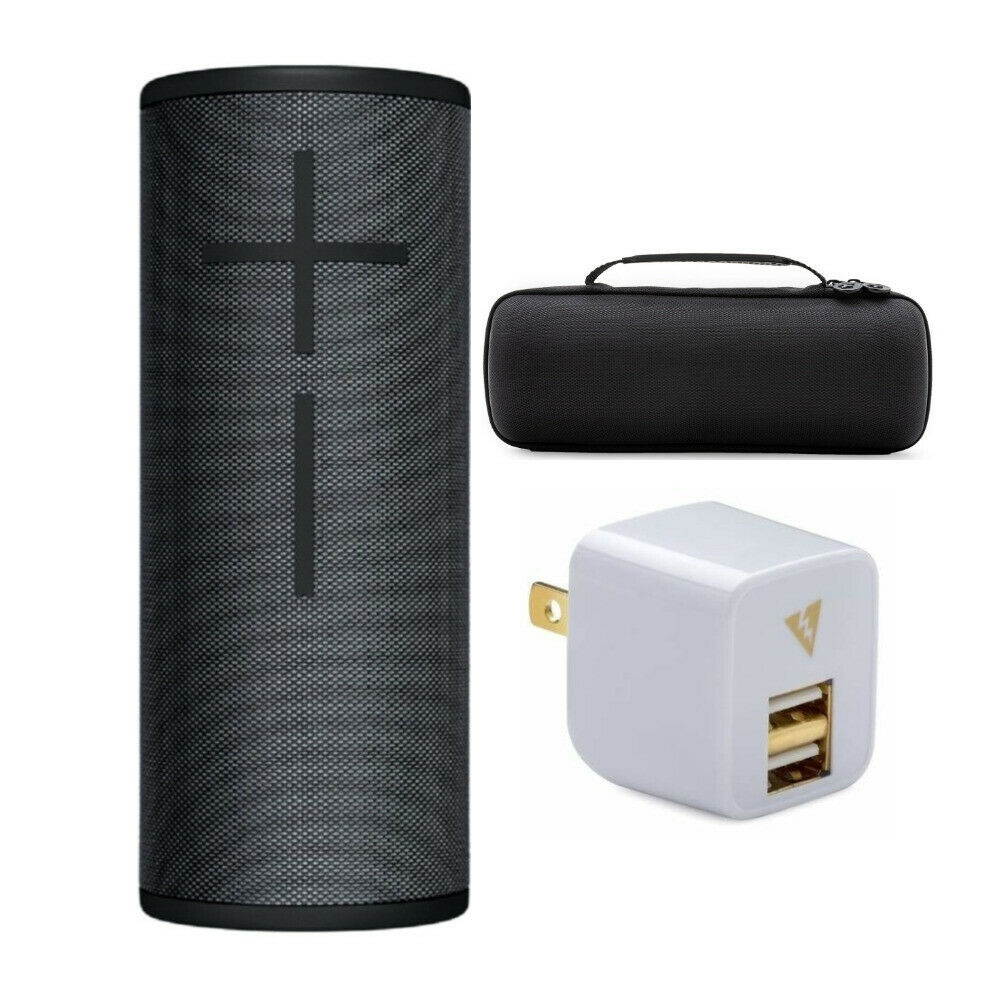Ultimate Ears BOOM3 Bluetooth Speaker bundle w/ Knox Case & Wall Charger Adapter
