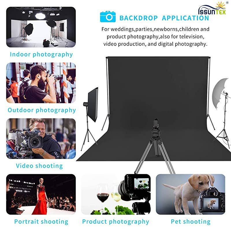 10X16 ft Green Background Muslin BackdropPhoto StudioCollapsible High Density Screen for Video Photography and Television