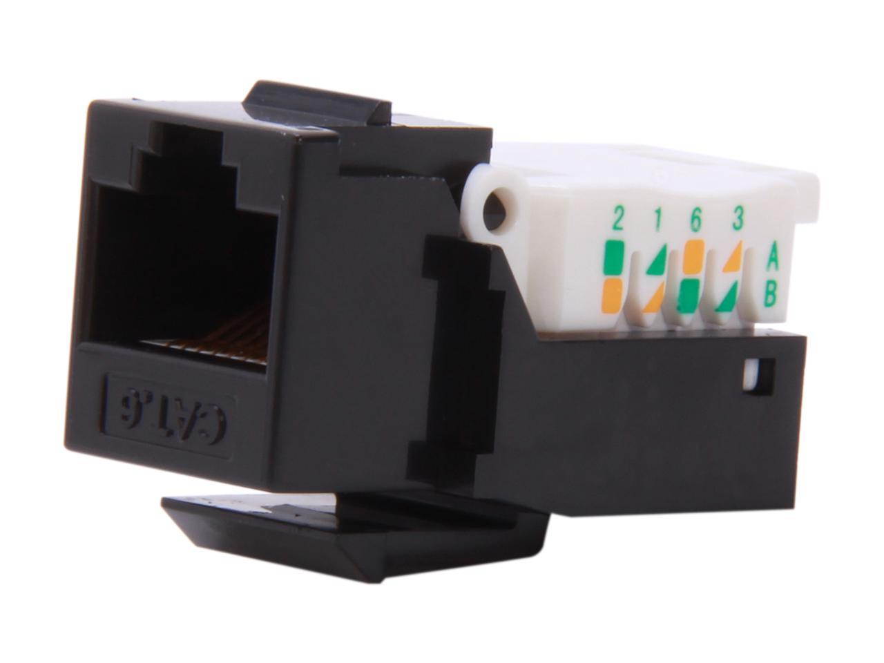 SA  RJ45TL-K Cat. 6 Tool Less Keystone Jack -Black