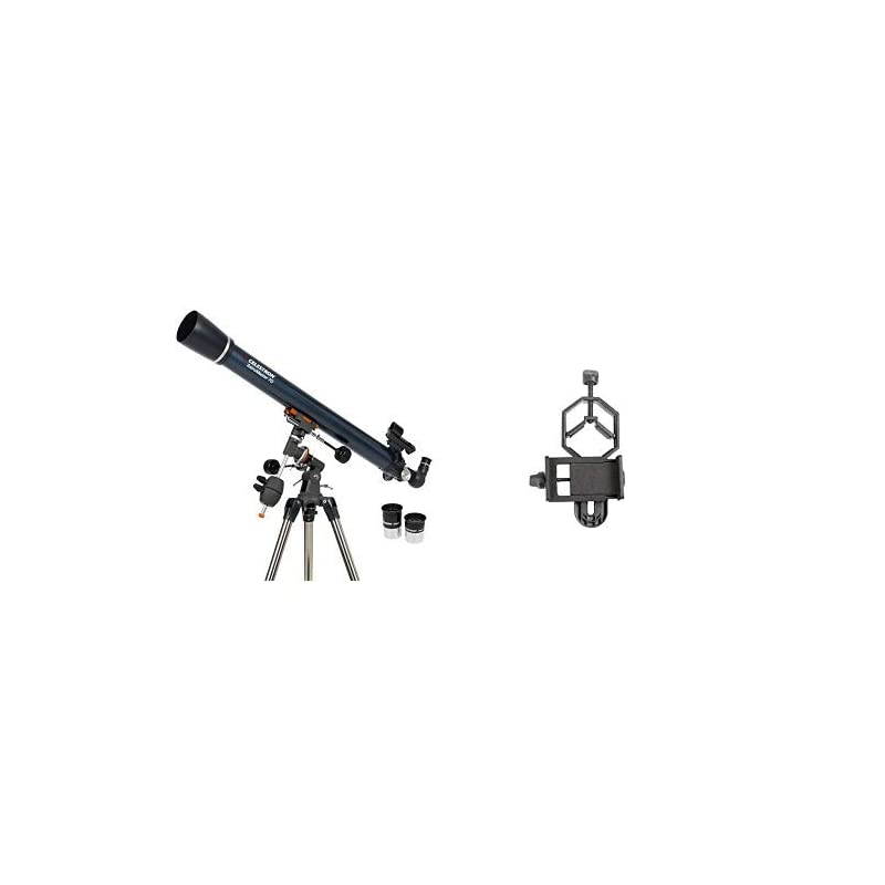 21062 AstroMaster 70 EQ Refractor Telescope with Basic Smartphone Adapter 125quot Capture Your Discoveries