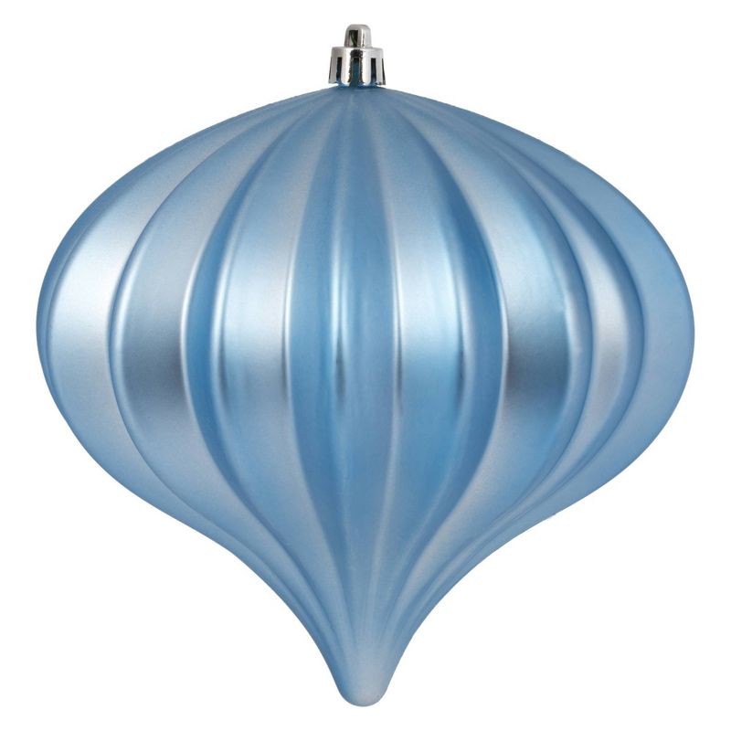 3ct Vickerman 5.7" Matte Onion Ornament, UV Coated Ornament Set Periwinkle