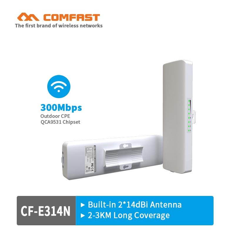Client 2.4Ghz Range CPE/Wifi repeater/Access Bridge Outdoor IP Weatherproof Router COMFAST camera for 300Mbps Long 2KM AP Point