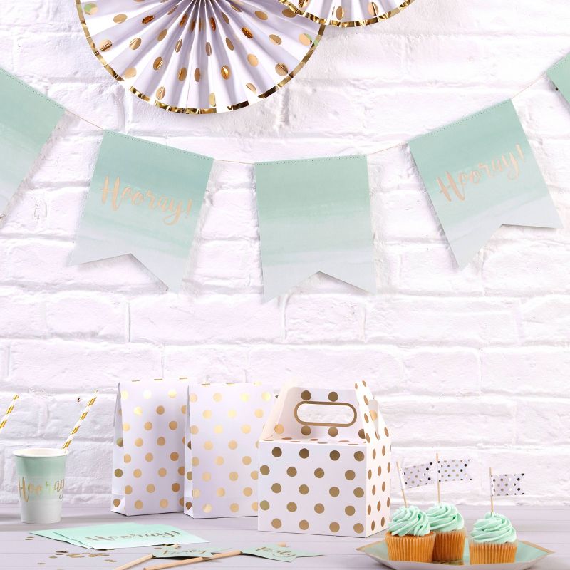 "Hooray" Bunting Ombre/Mint Green