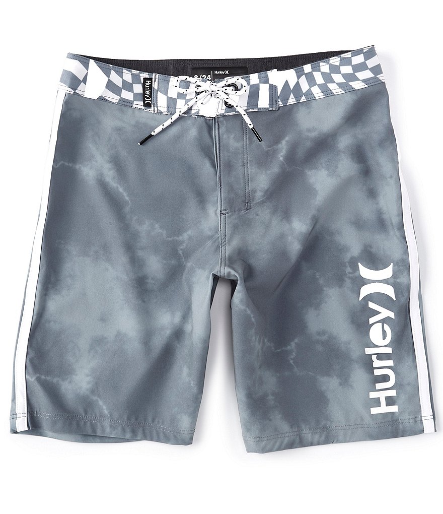 Hurley Big Boys 8-20 Phantom Checked-Trim Board Shorts