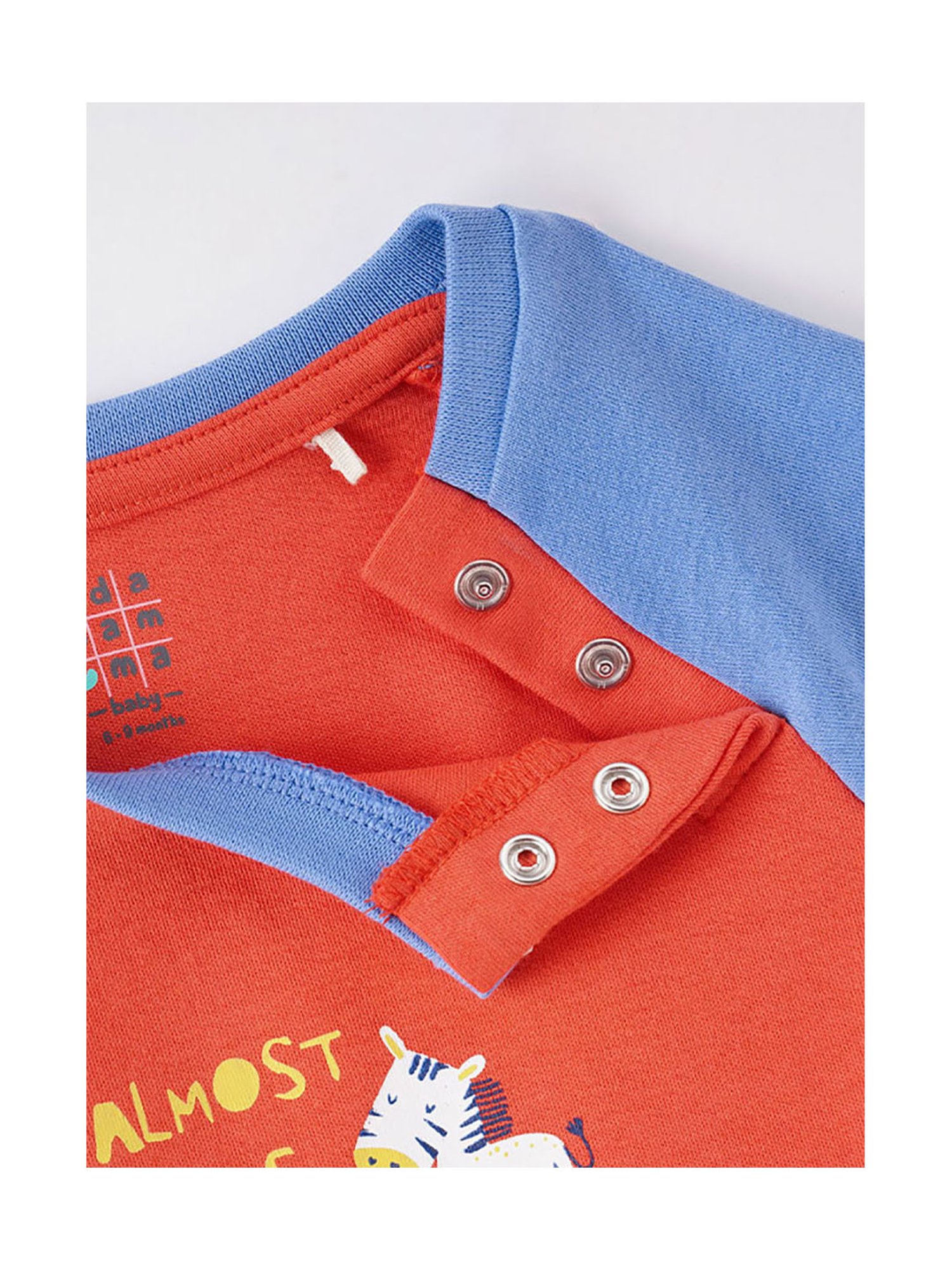 Ed-a-Mamma Baby Orange Printed T-Shirt