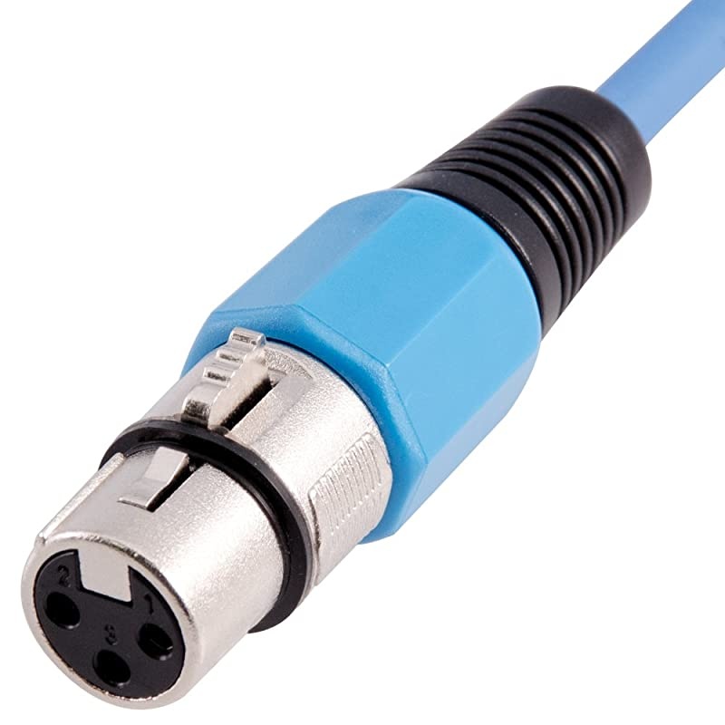 3 Foot Blue XLR Microphone Cable LEXLR3Blue
