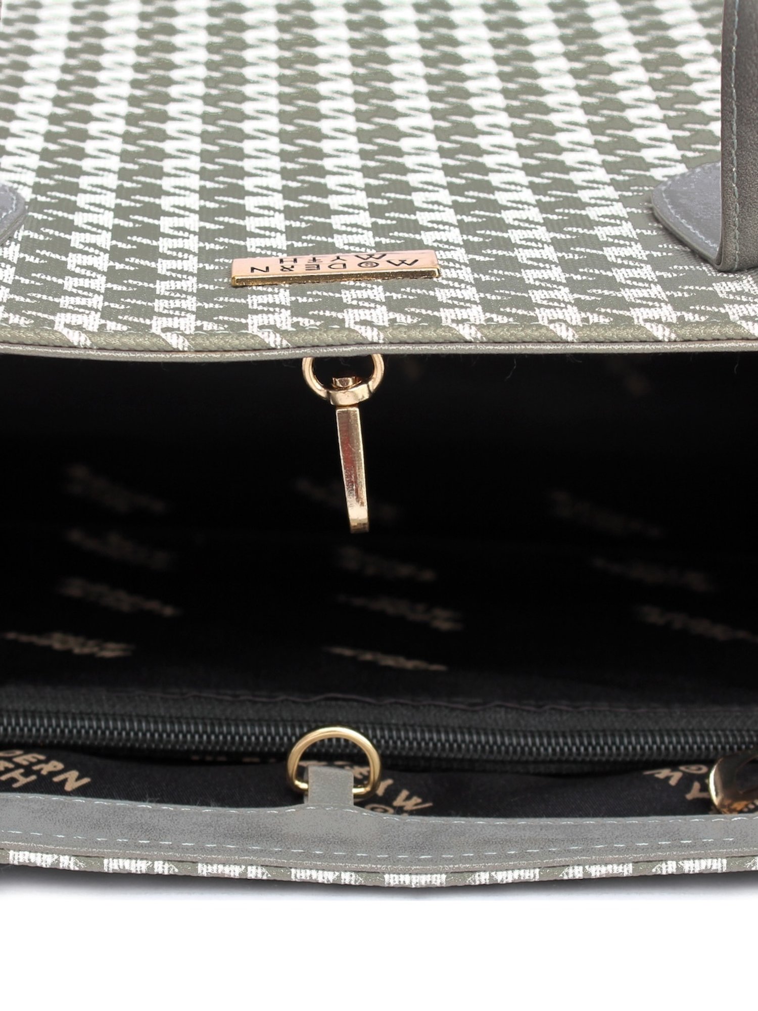 Modern Myth Cosmic Grey Printed Large Tote Bag