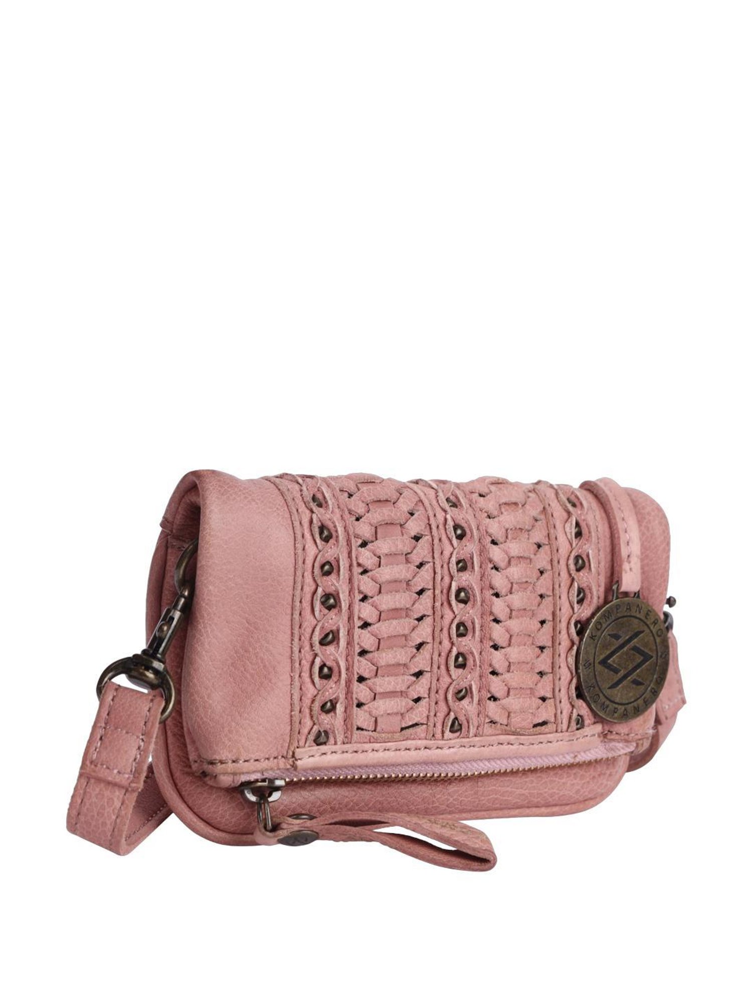 KOMPANERO Sorrento Pink Solid Sling Handbag