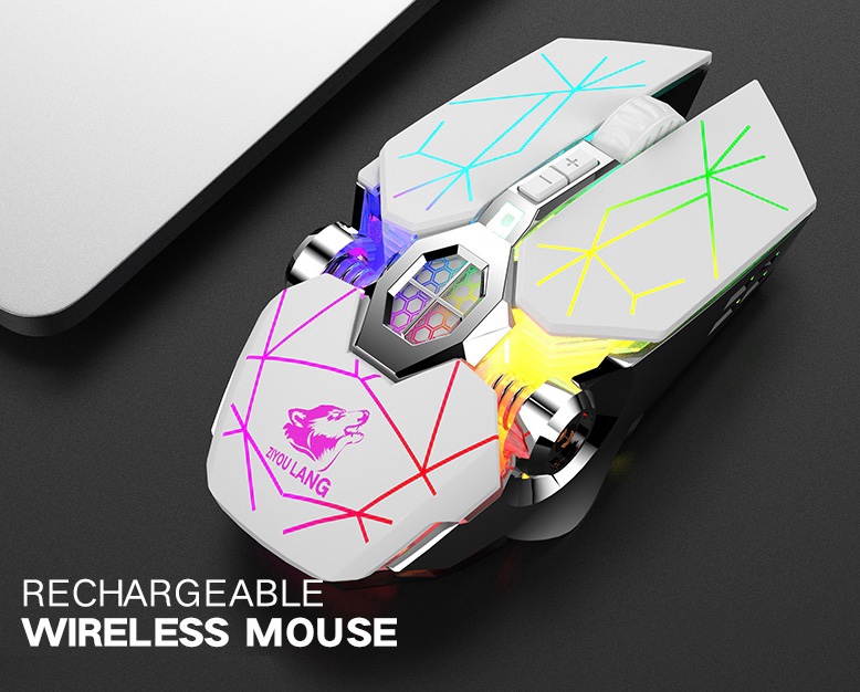 E-sport X13 Wireless Charging Gaming Mouse Silent Luminous Mechanical Mouse
