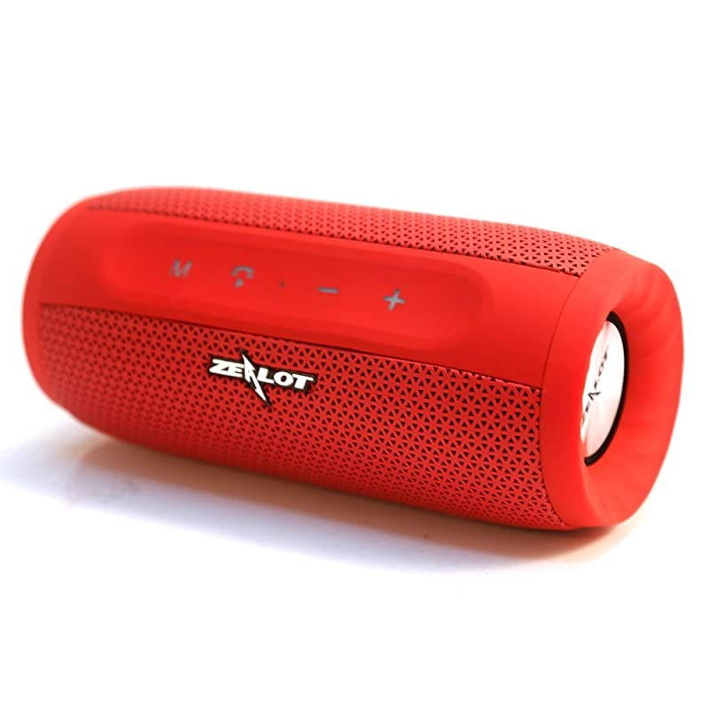 WirlessBluetooth Speakers Portable 20W Bass  S16 MusicUnicorn Loud Stereo Sound & Handfree Calling,External Charger 4000mAh Battery Compatible with iPhone, Samsung, Huawei - Red