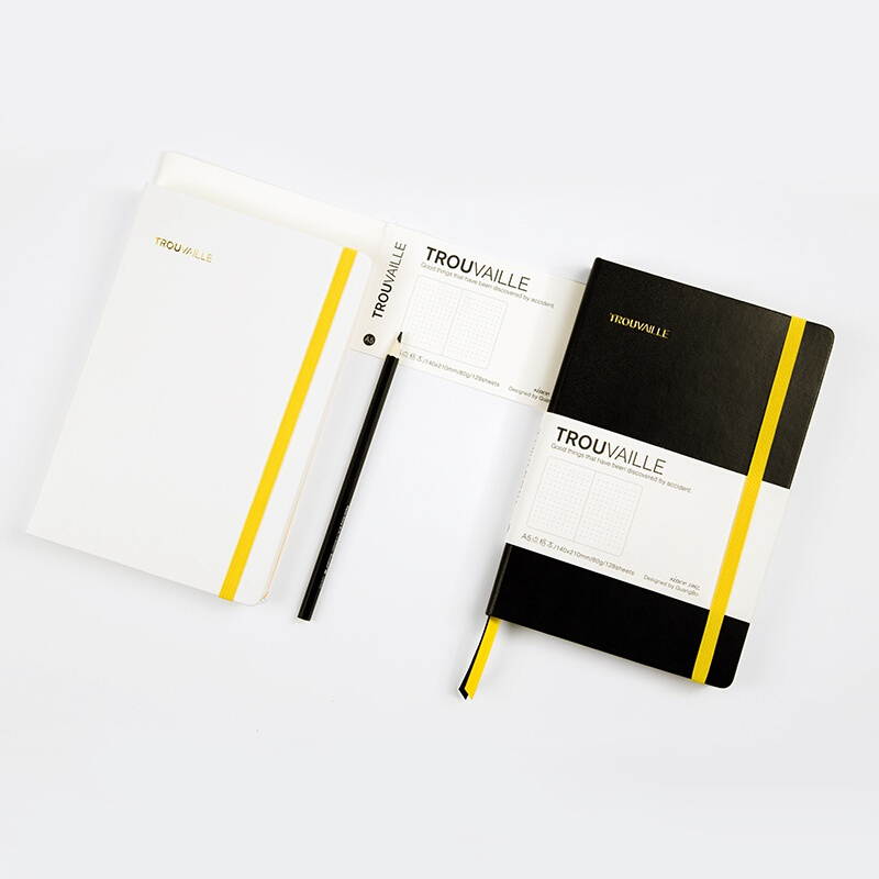 Guangbo Meet Dot Matrix A5 PU Leather Notebook TROUVAILLE Creative Office Notebook Students Diary Notepad Planner