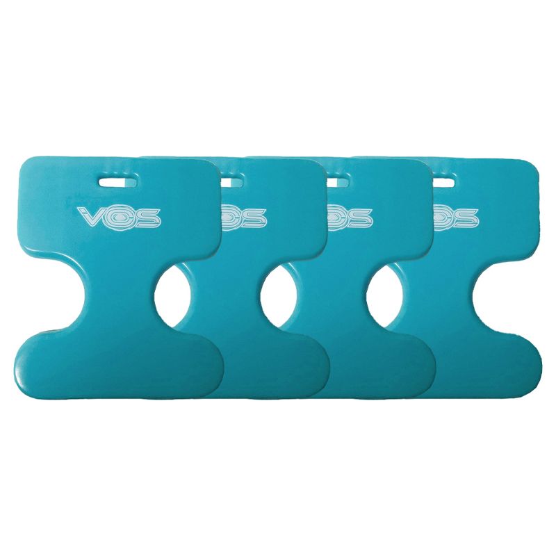 Vos Oasis Water Saddle Swimming Pool Float Lounge Seat for Adults & Kids, Made with UV Resistant Foam for Single Rider Floating, Barrier Blue (4 Pack)
