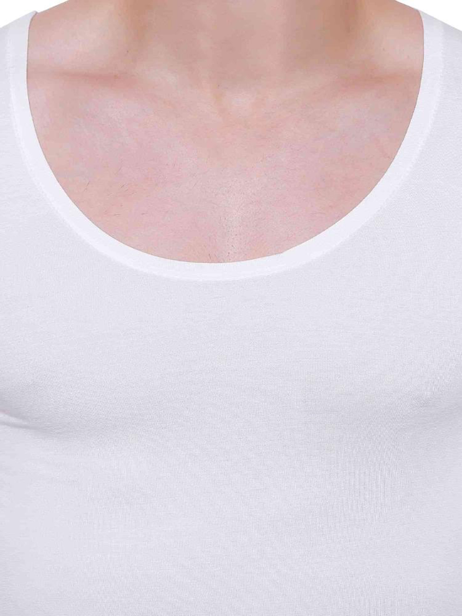Bodycare Off White Round Neck Thermal Top