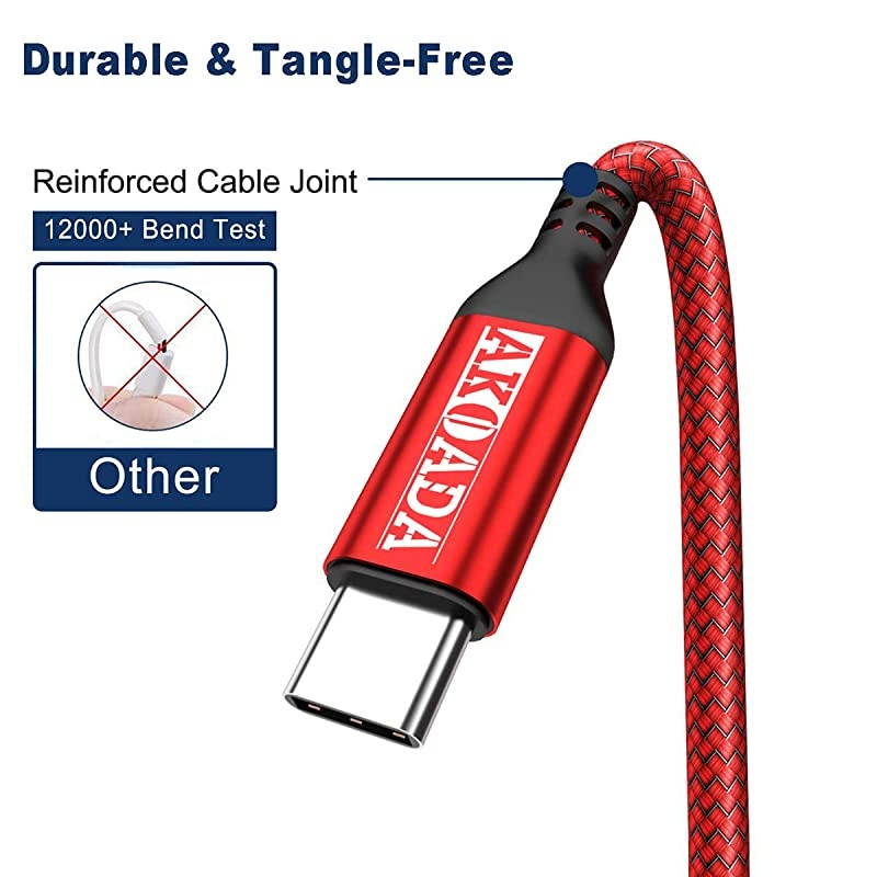 USBC to USBC 100W Cable 10ft USB C Braided Fast Charging Cable Compatible with MacBook Pro 202020192018 iPad Pro 202020192018Samsung Galaxy Note 20Pixelbook and TypeC Laptops Red