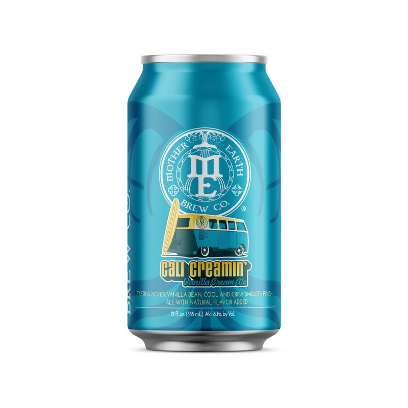 Mother Earth Cali Creamin' Vanilla Cream Ale Beer - 6pk/12 fl oz Cans