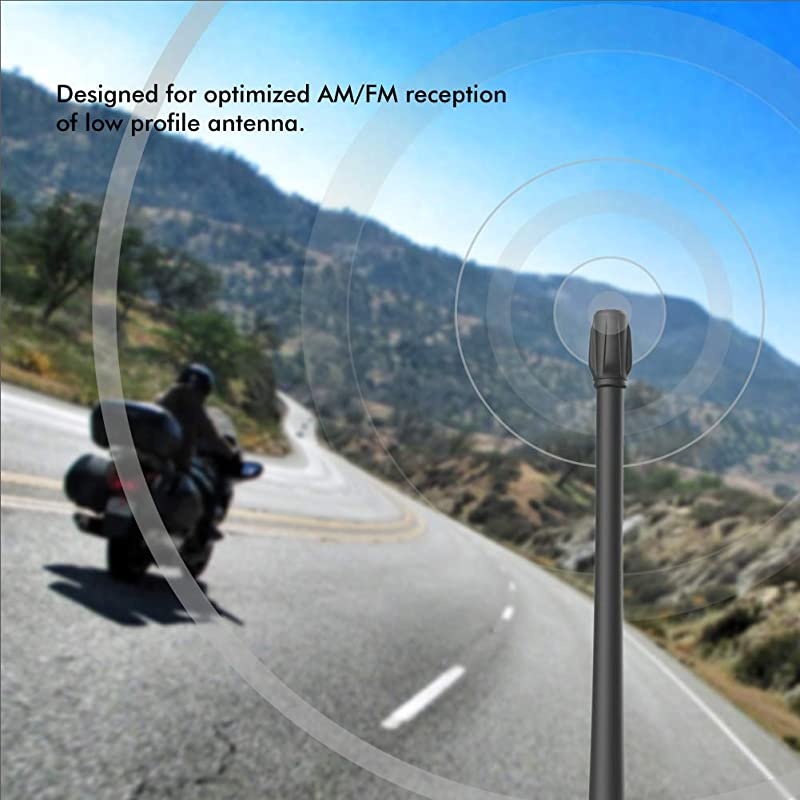 Antenna Compatible with Chevy Silverado & GMC Sierra/Denali, 9 inches Flexible Rubber Antenna Replacement for All Chevy & GMC Trucks Model Years - Designed for Optimized FM/AM Reception