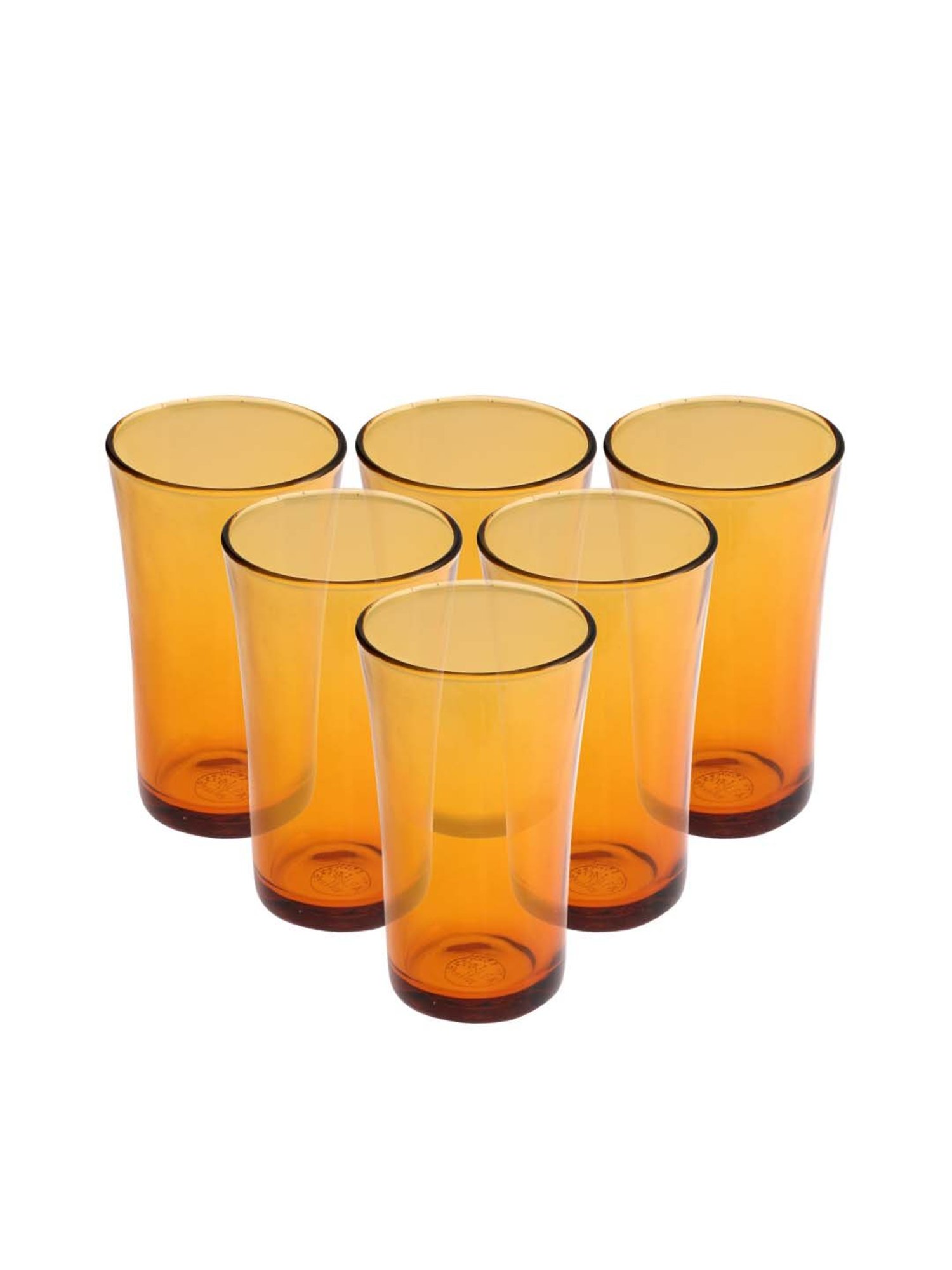 Duralex 'Lys' Orange Glass 21.5 cm Tumbler (0.28 L) - Set of 6