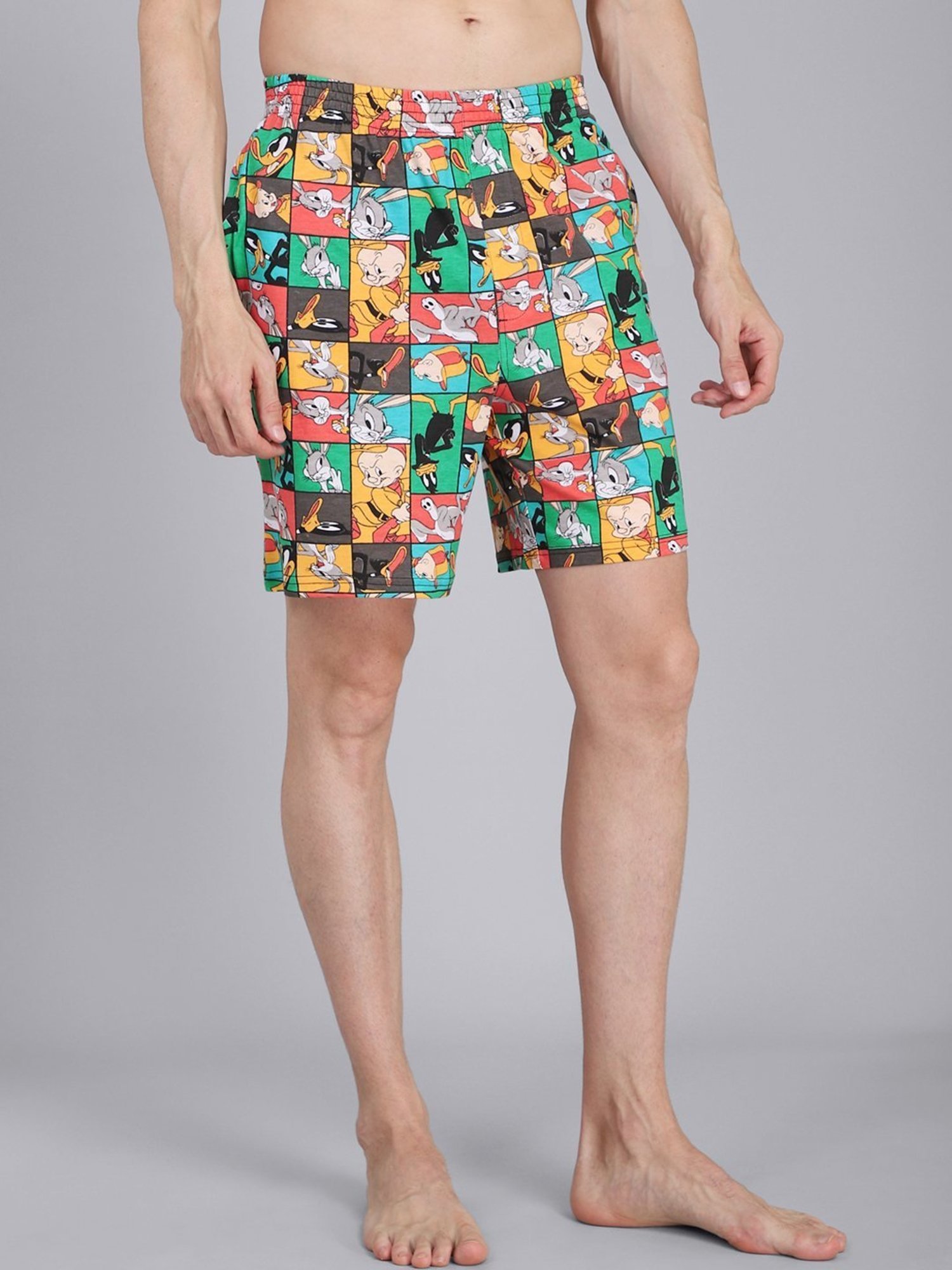 Free Authority Multi Cotton Regular Fit Loonely Tunes Printed Boxers