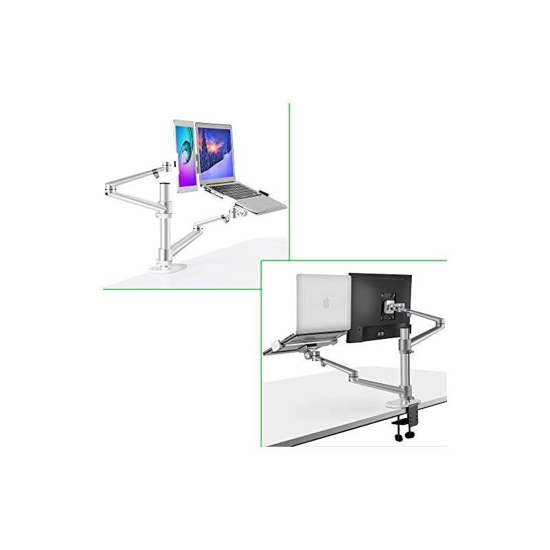 3 in 1 Stand for Laptop and Monitor or Tablet LaptopMonitor Desk Stand arm 360&ordm; Rotating Height AdjustableSupports Laptop1117 inch Monitor1732 inch Tablet iPad Pro513 inch