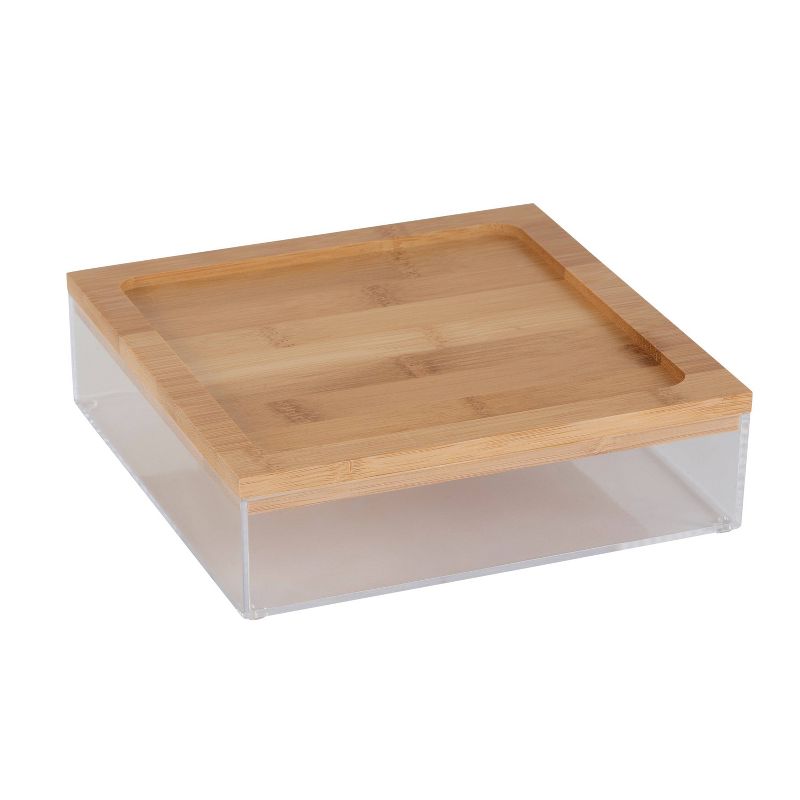 Simplify Large Organizer with Bamboo Lid Clear
