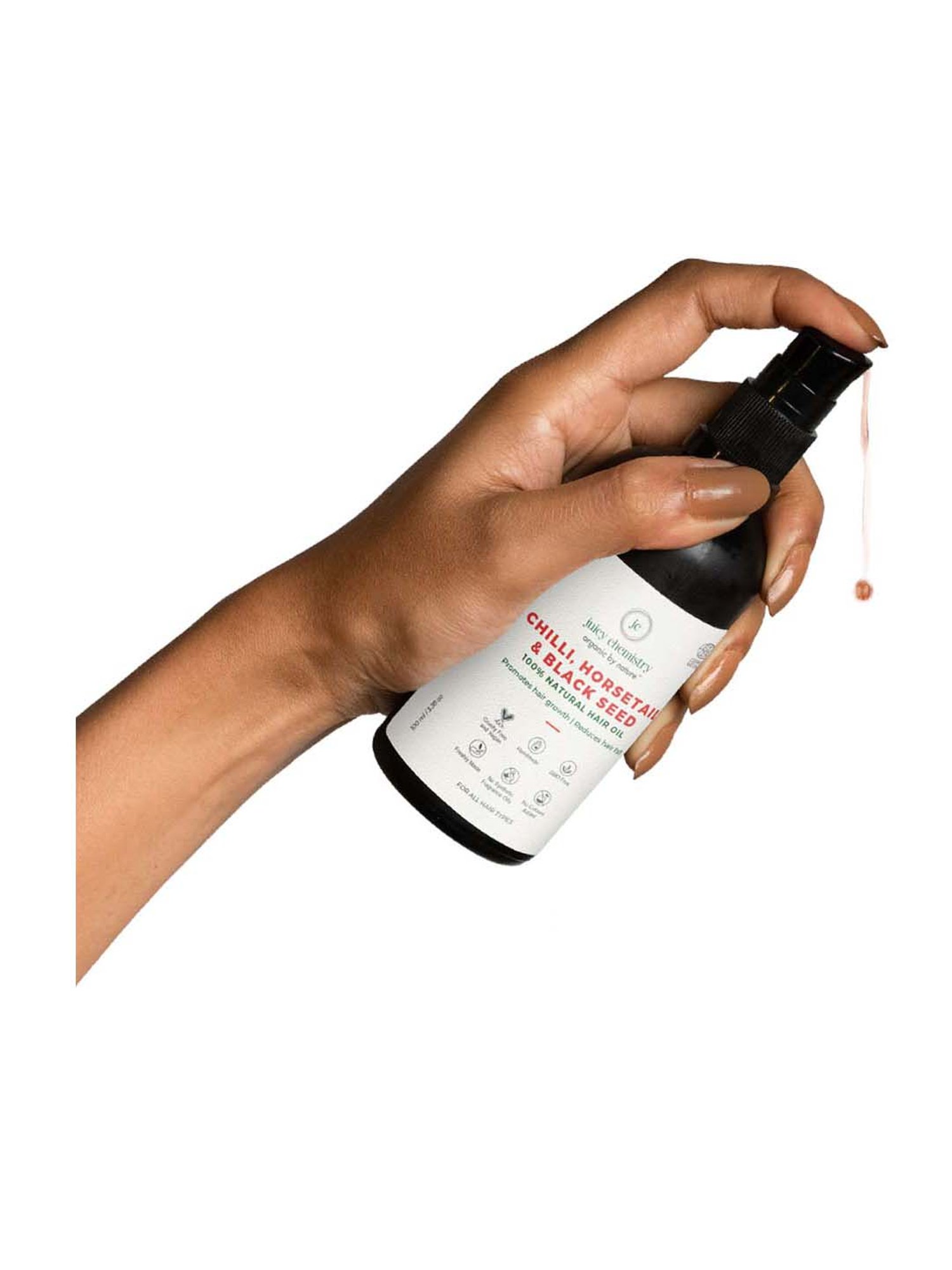 Juicy Chemistry Organic Chilly Horsetail & Black Seed Hair Oil - 30 ml