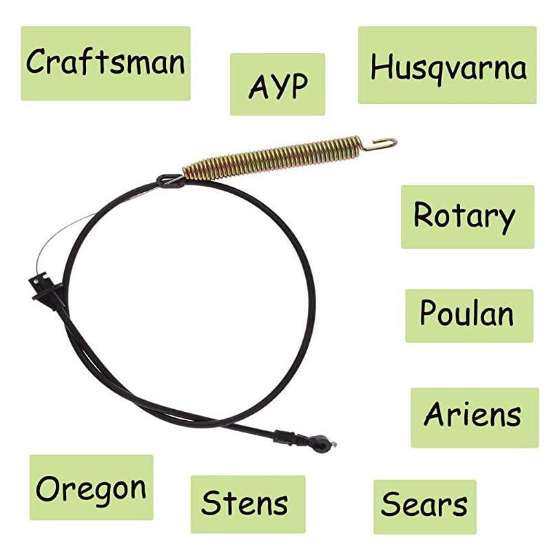 169676 Engagement Deck Clutch Cable Replace 532175067 175067 532169676 532193235 21547184 60525 290503 for Craftsman AYP Husqvarna Stens Poulan Lawn Mower