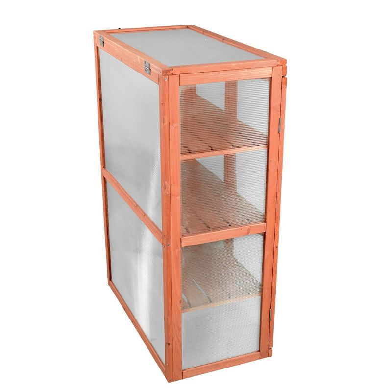 Wood Mini Greenhouse - Brown - Leisure Season