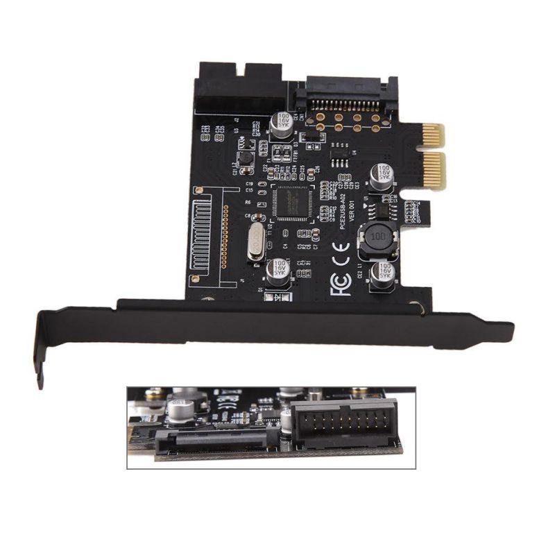 PCI-E Express USB 3.0 19 pin Connector and 15-pin SATA Power Expansion Controlle