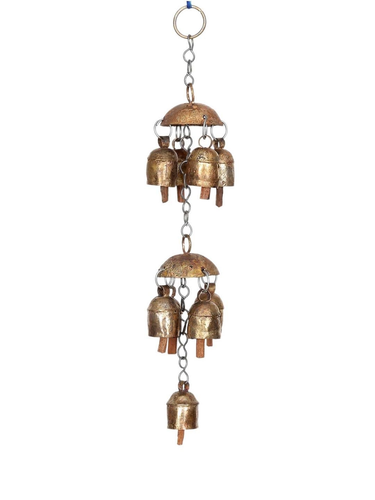 Unravel India Golden Copper Windchime - Set of 1