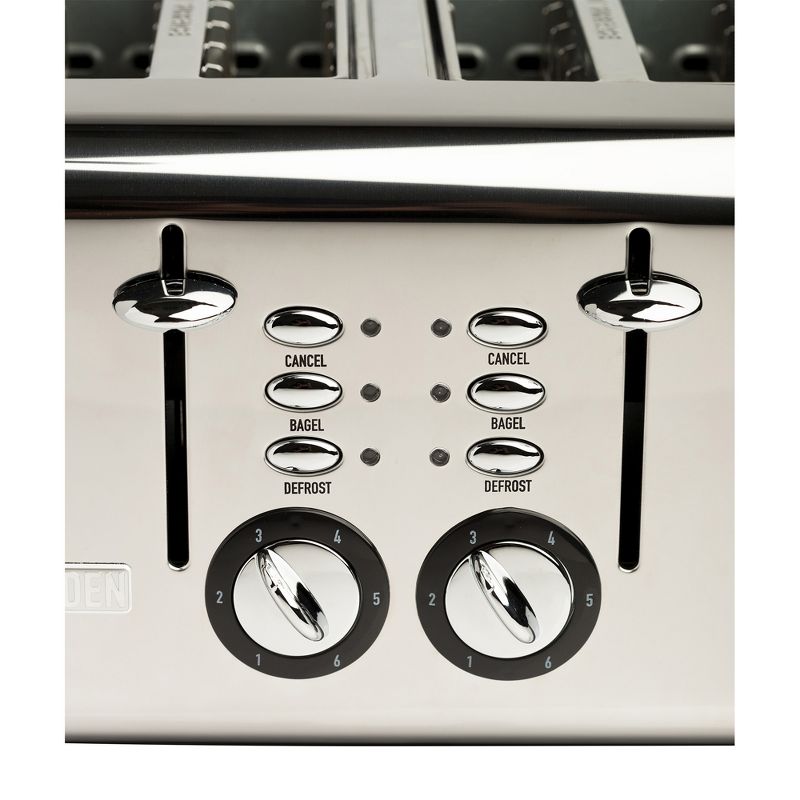 Haden Dorset 2-Slice Wide Slot Stainless Steel Countertop Retro Toaster with Adjustable Browning Control, Red