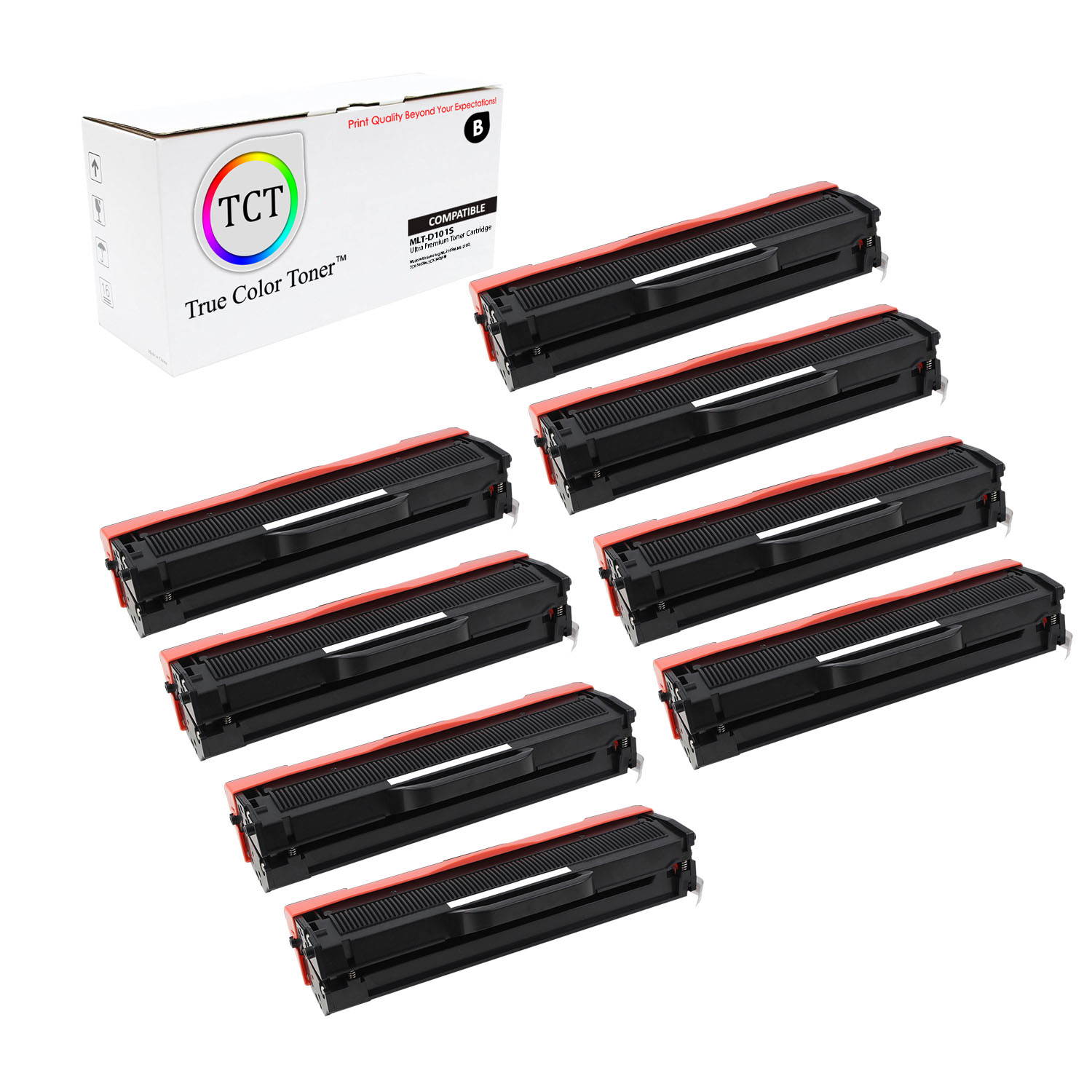 TCT Premium Compatible Toner Cartridge Replacement for Samsung MLT-D101S Black works with Samsung ML-2161 2166W 2160 2165 2165W 2168 2167, SCX-3401 Printers (1,500 Pages) - 2 Pack