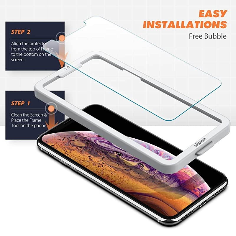 Compatible with iPhone 11 Pro Screen Protector iPhone X Screen Protector iPhone Xs Tempered Glass Screen Protector All 58 inch New iPhone 3Pack