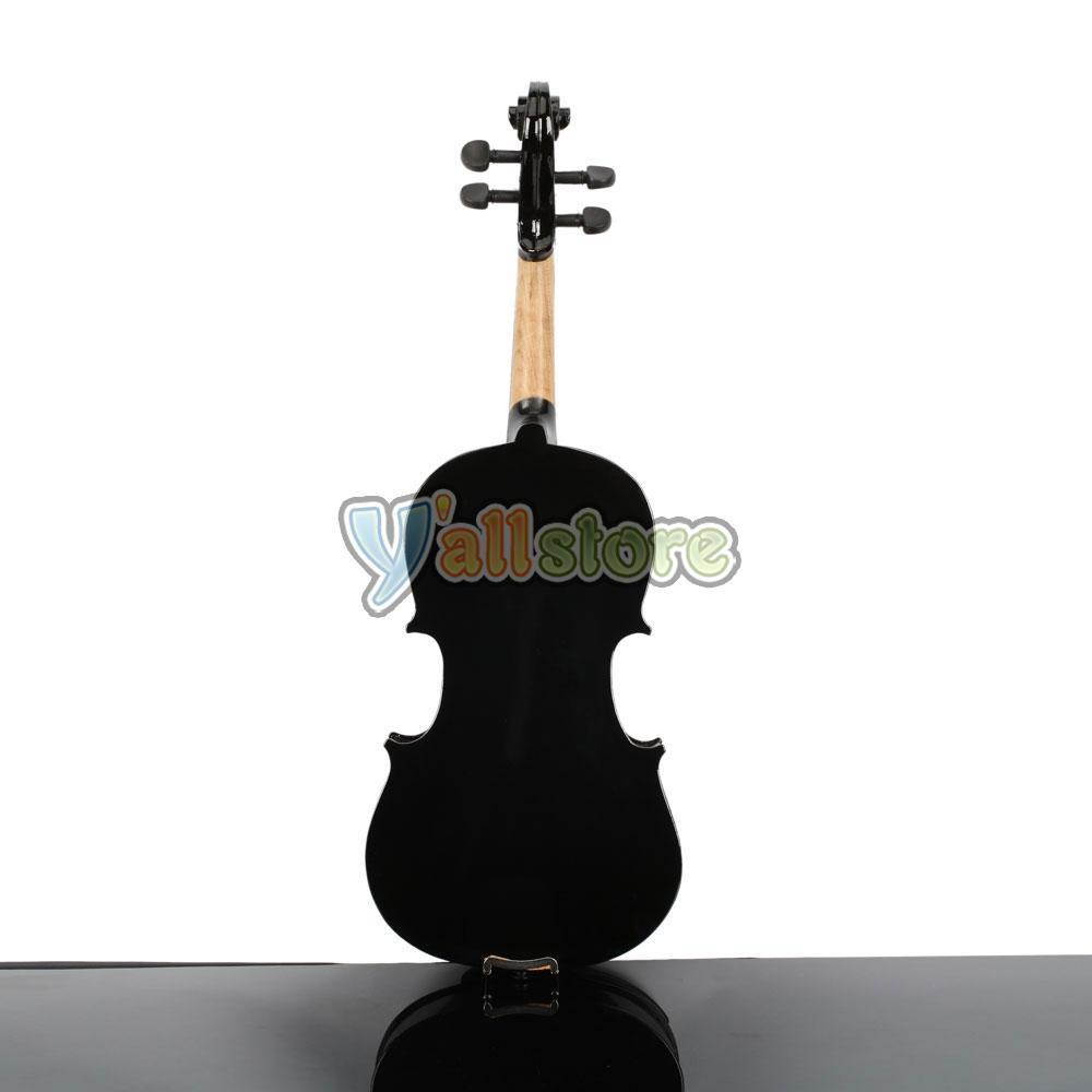 New 3/4 Size Perfect Black Violin/Fiddle W/ Case & Bow & Rosin for Beginner