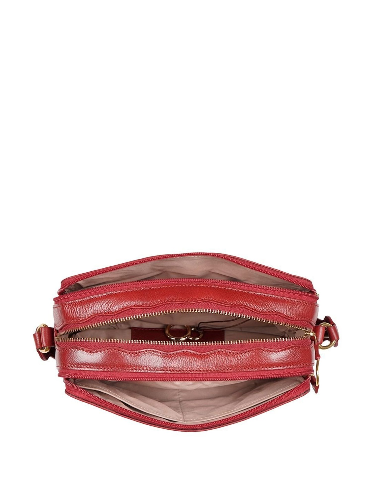 Hidesign WILD WEST  Red Solid Medium Sling Handbag