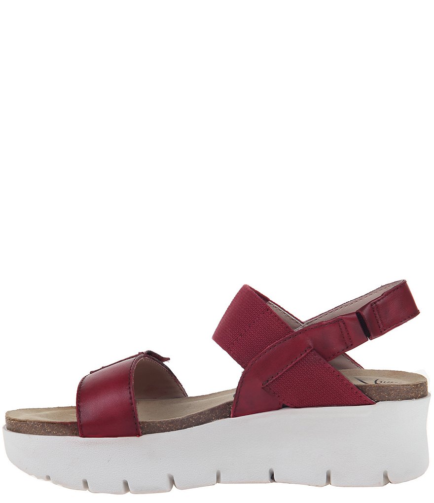 OTBT Nova Leather Platform Wedge Sandals