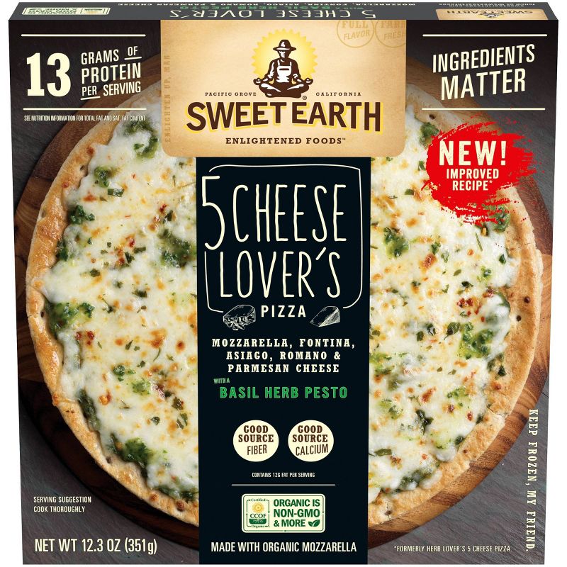 Sweet Earth Five Cheese Lover's Frozen Pizza - 12.3oz