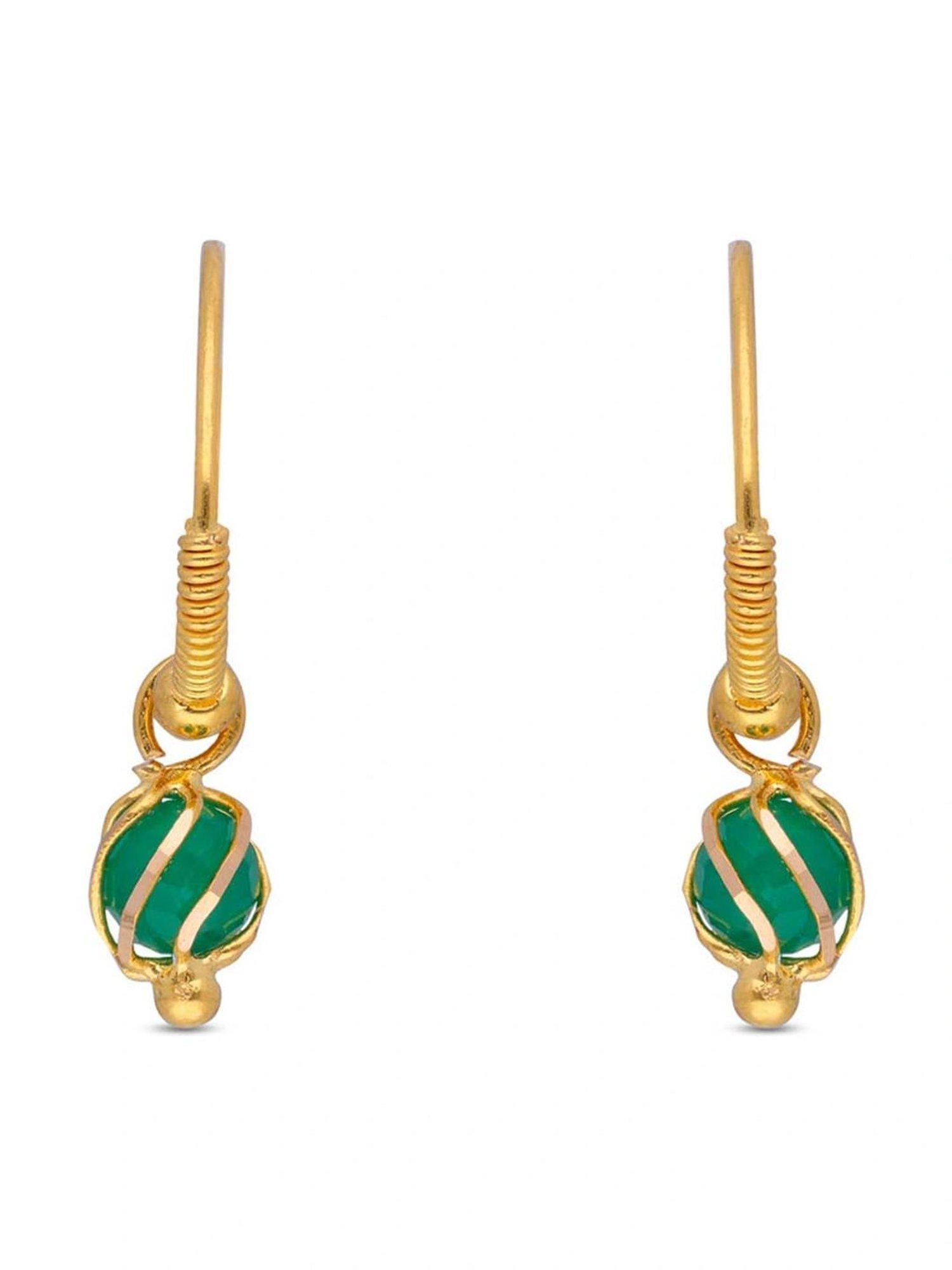 CKC Boho Chic: Piercing Gold Hoops with Colorful Bead Danglers