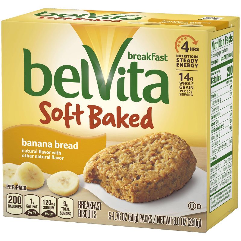 belVita Soft Baked Banana Breakfast Biscuits - 5 Packs