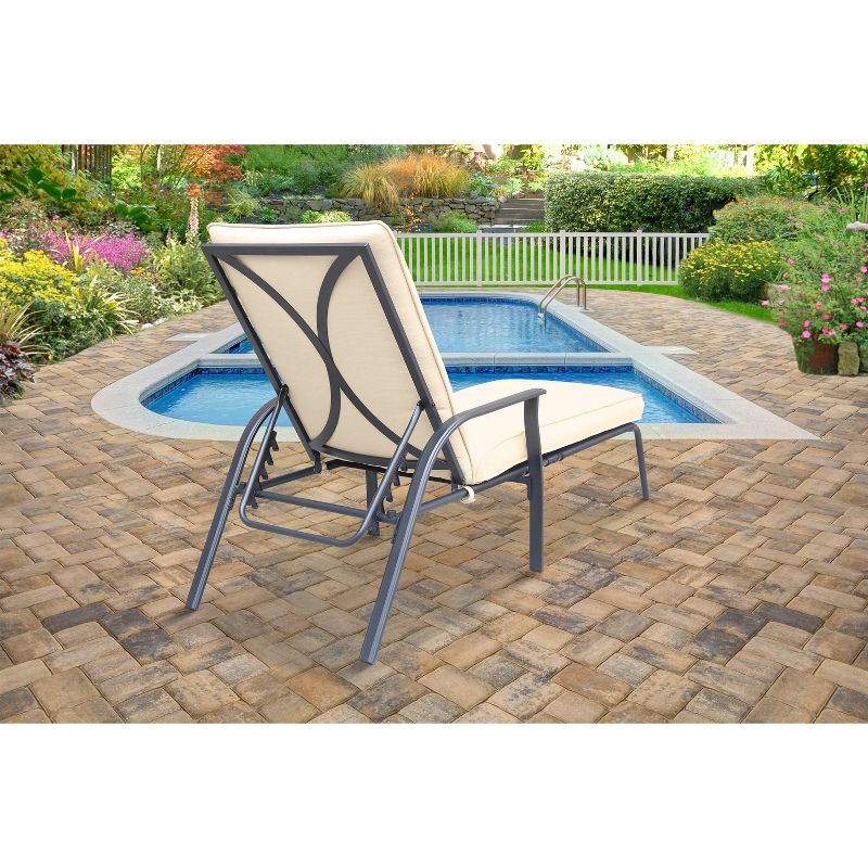 Harrington Cushion Chaise - Neutral - Apollo Outdoor