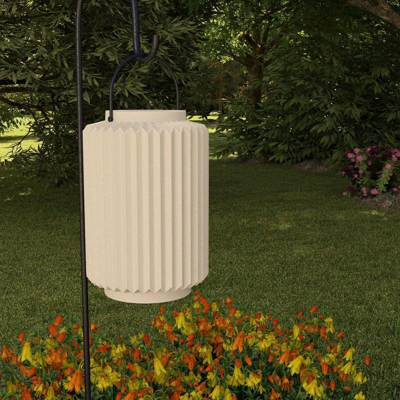 8" LED Solar Portable Outdoor Lantern with Flame - Techko Kobot