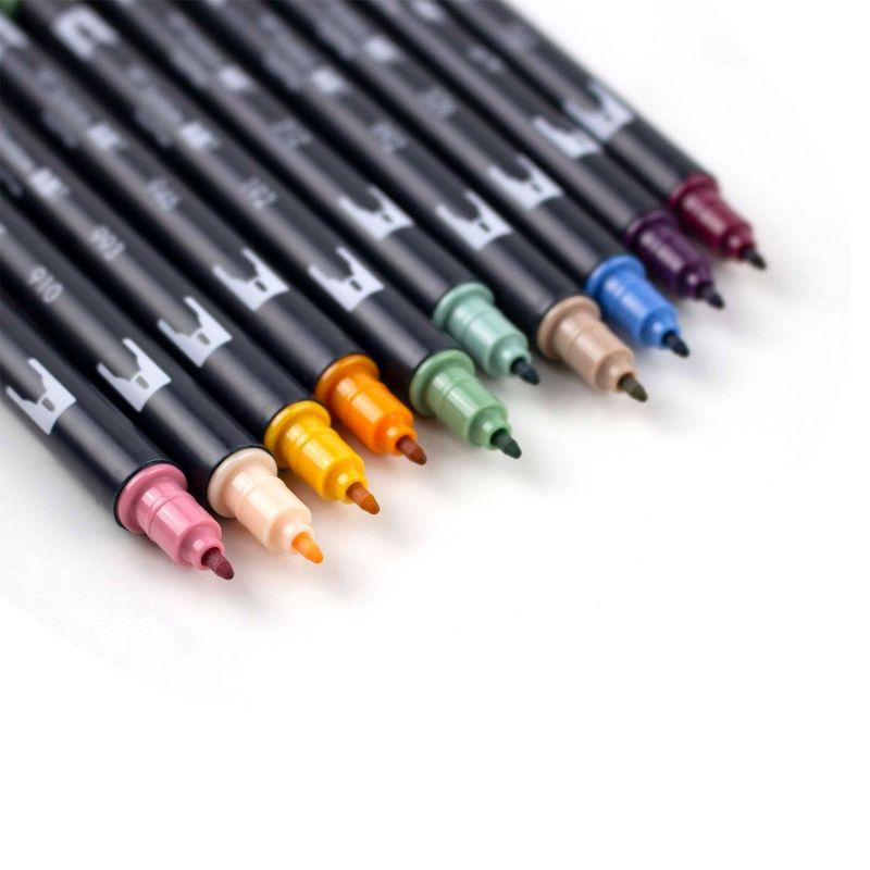 Tombow 10ct Dual Brush Pen Art Markers - Cottage