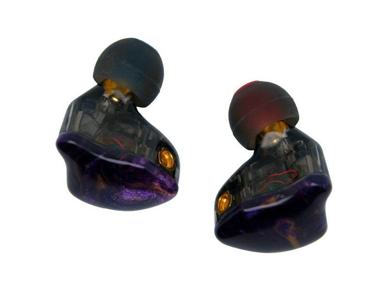 ApeSonic Rain-JET (In Ear Earbuds): Hybrid Balanced Armature & Dynamic Drivers, High Resolution, Synthetic Resin Shell, MMCX Connect - Cable Changeable, Hi-Fi & Premium Sound, Black Marble Color