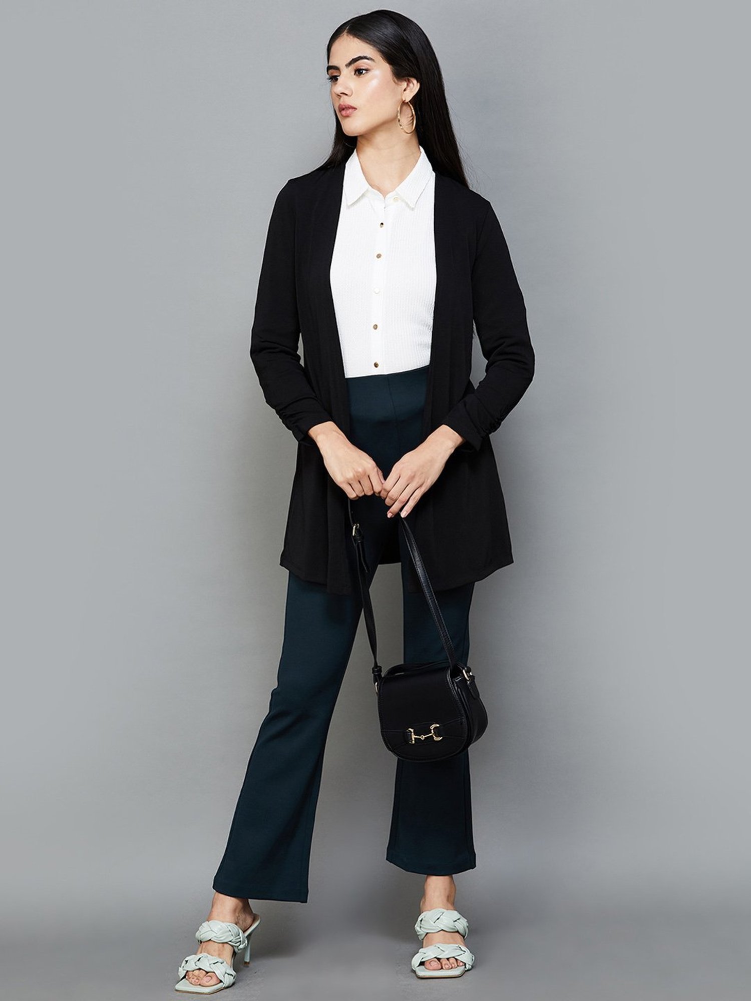 Code by Lifestyle Black Plain Shrug