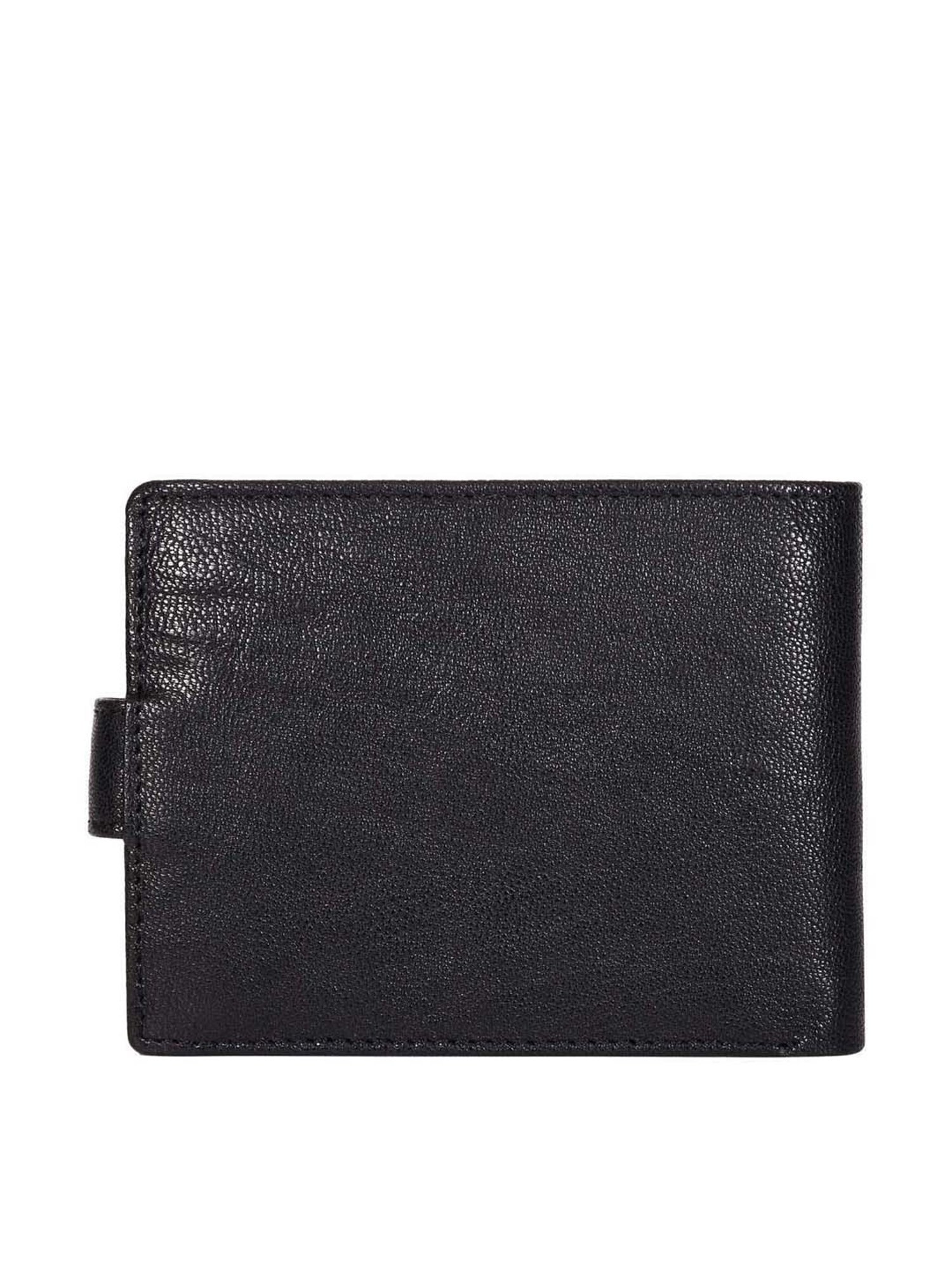 SASSORA Black Casual Leather Rfid Bi-Fold Wallet for Men